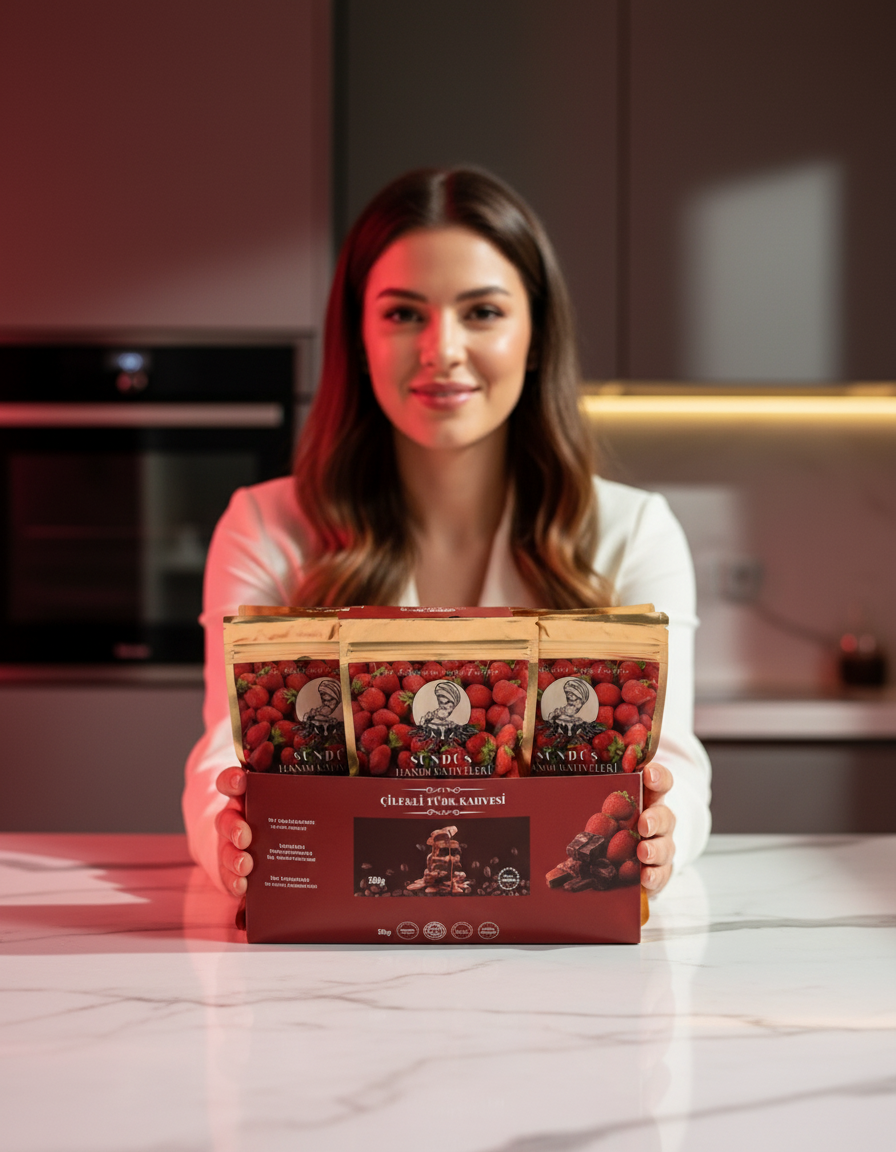 Çilekli Türk Kahvesi 200g X 6 Adet