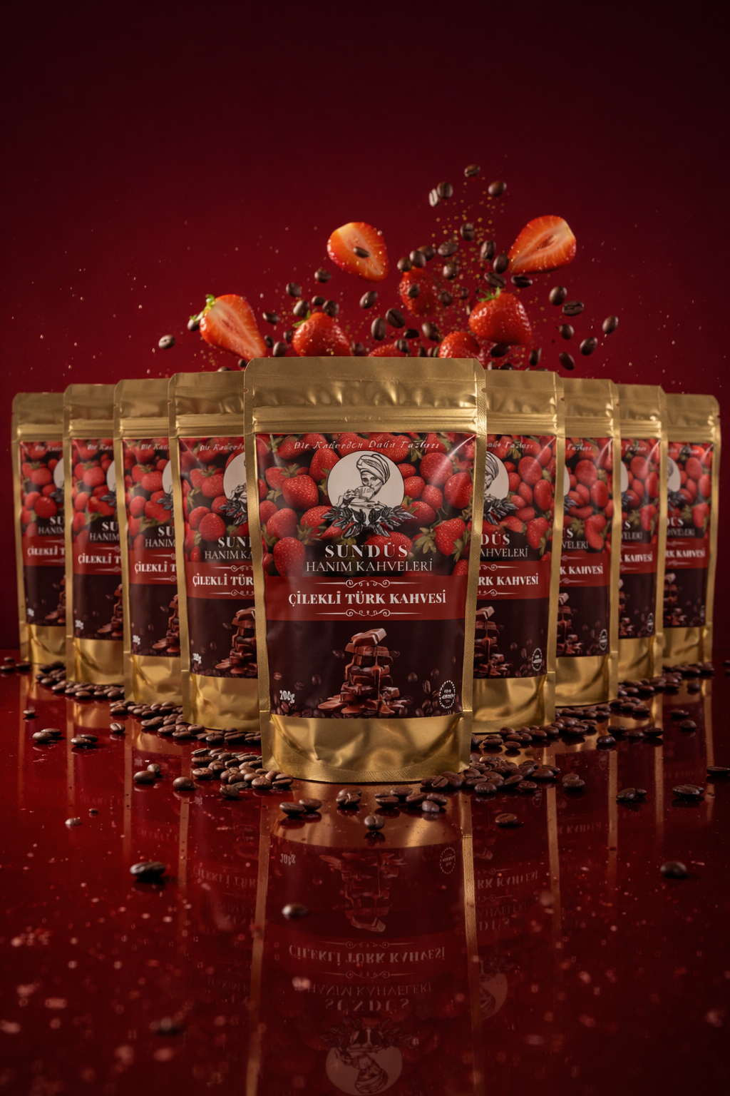 Çilekli Türk Kahvesi 200g X 12 Adet